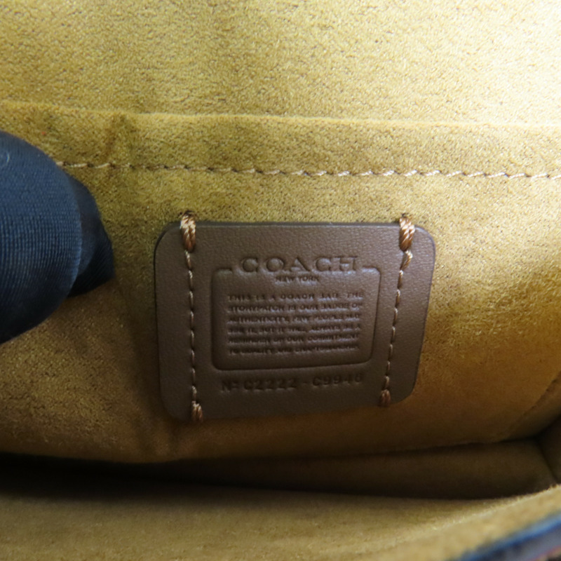 COACH 塗層帆布Mini Klare肩背袋-8