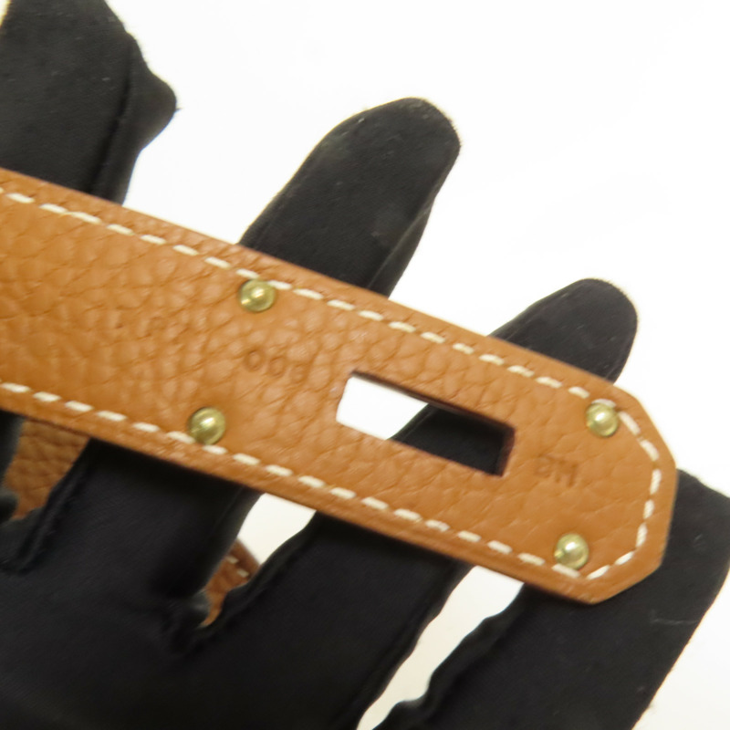 HERMES Clemence皮革Jypsiere 31銀扣肩背袋Gold-9