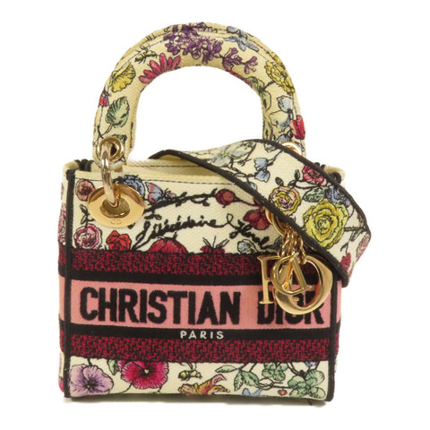 Dior 帆布Mini Lady D-Lite手挽肩背兩用袋