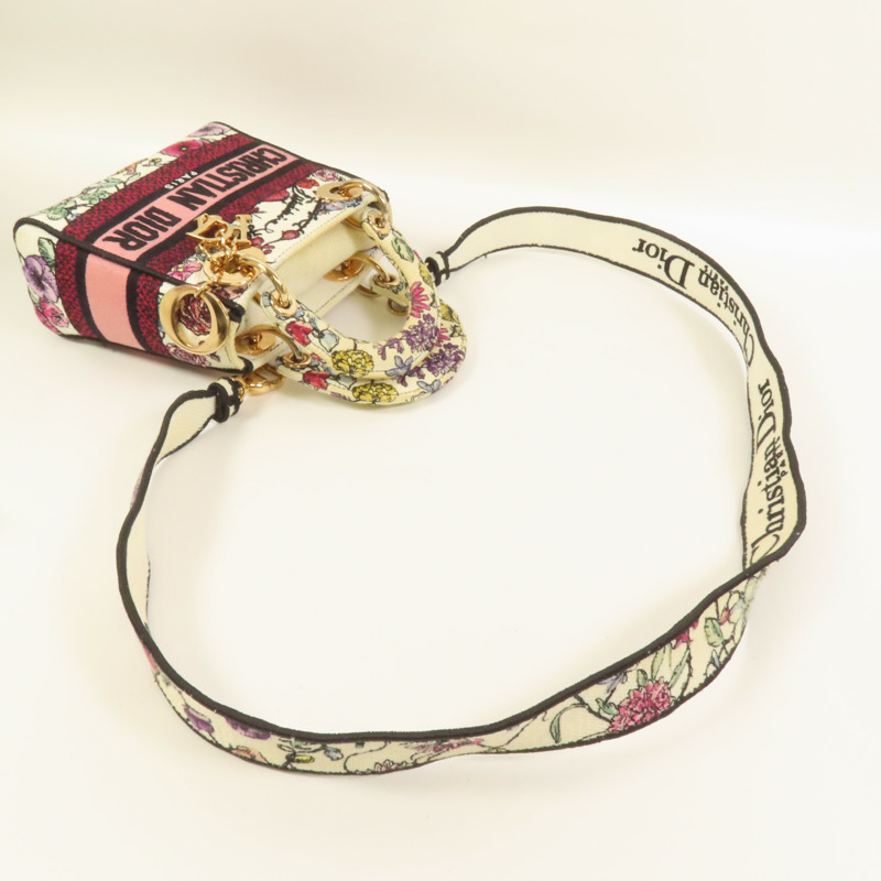 Dior 帆布Mini Lady D-Lite手挽肩背兩用袋-4