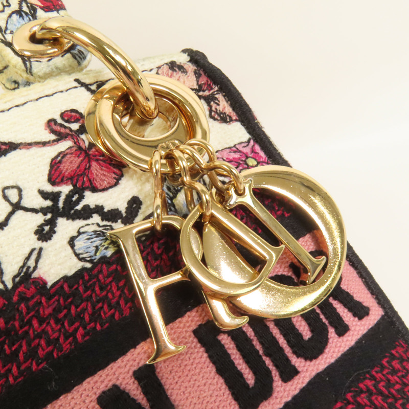 Dior 帆布Mini Lady D-Lite手挽肩背兩用袋-7