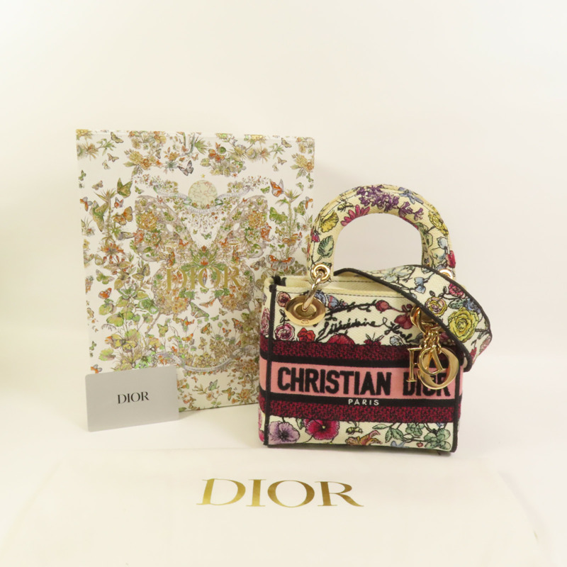 Dior 帆布Mini Lady D-Lite手挽肩背兩用袋-11
