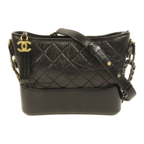 CHANEL 牛皮皮革Gabrielle Medium鏈帶肩背袋