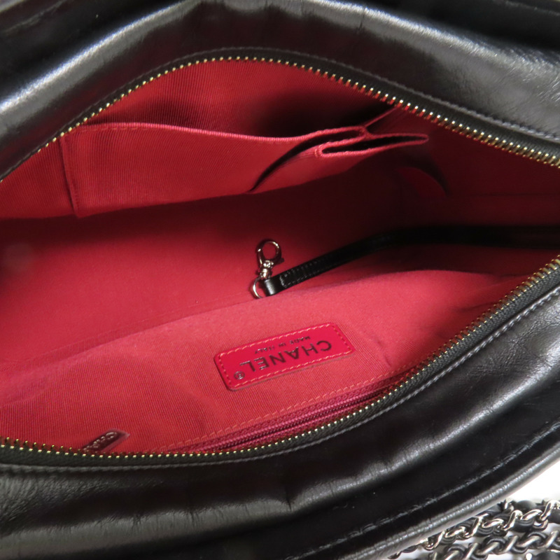 CHANEL 牛皮皮革Gabrielle Medium鏈帶肩背袋-4