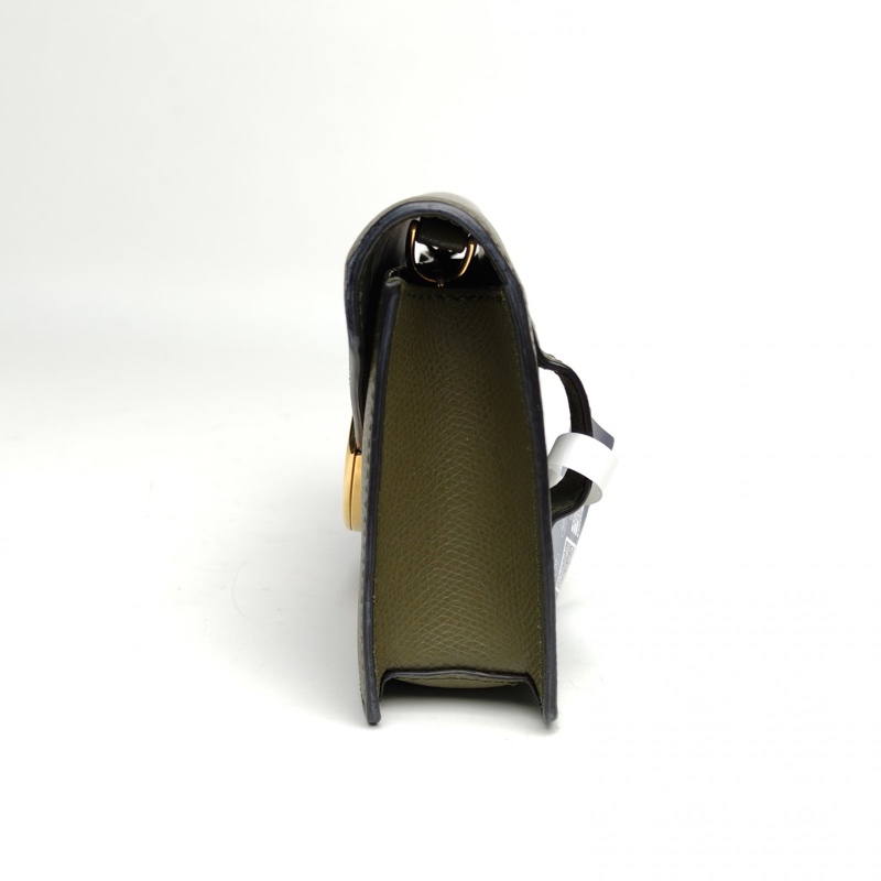 FENDI 綠色牛皮FFWOC斜跨兩用腰包鏈條包-1