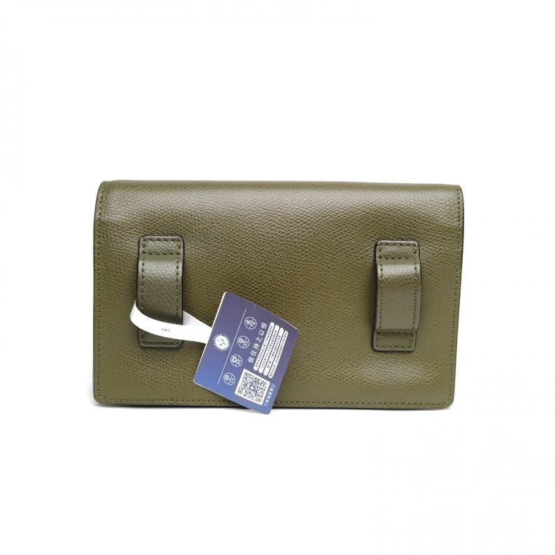 FENDI 綠色牛皮FFWOC斜跨兩用腰包鏈條包-2