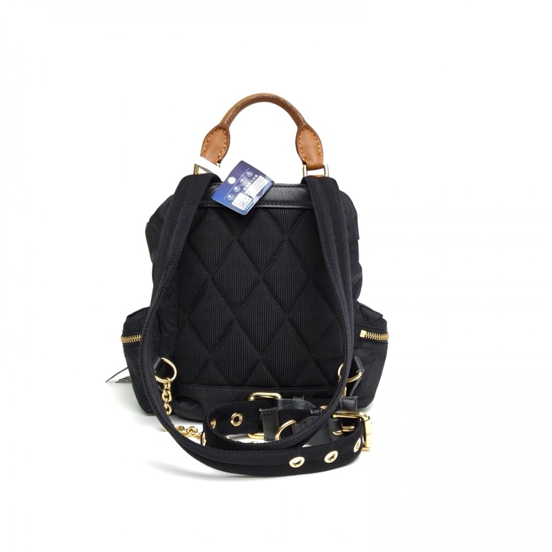 Burberry TheRucksack軍旅雙肩包小號黑色尼龍-2