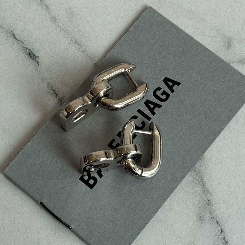 Balenciaga 銀色B小鑽耳環 ❤️🔥❤️🔥-9