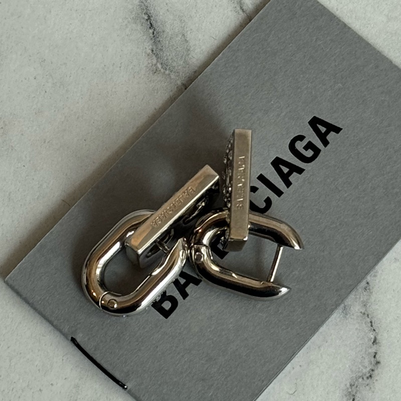 Balenciaga 銀色B小鑽耳環 ❤️🔥❤️🔥-10