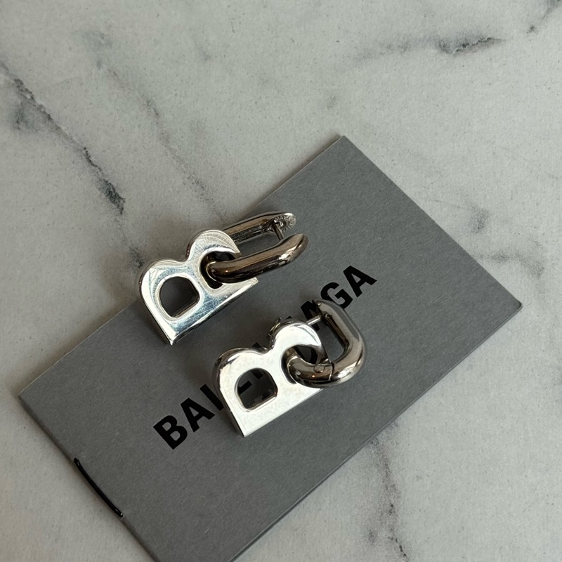 Balenciaga 銀色B小鑽耳環 ❤️🔥❤️🔥-11