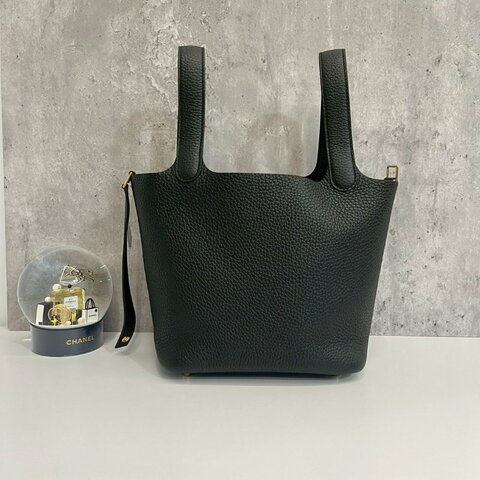 Hermes Picotin菜籃子18 黑金G刻 全新全配