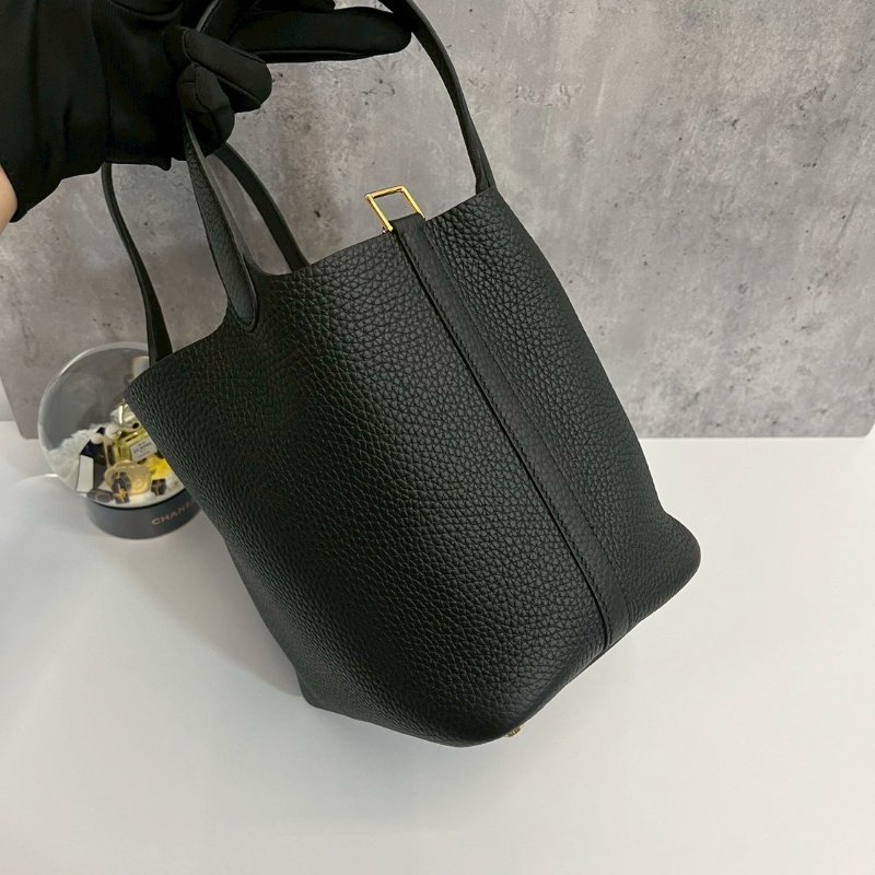 Hermes Picotin菜籃子18 黑金G刻 全新全配-2