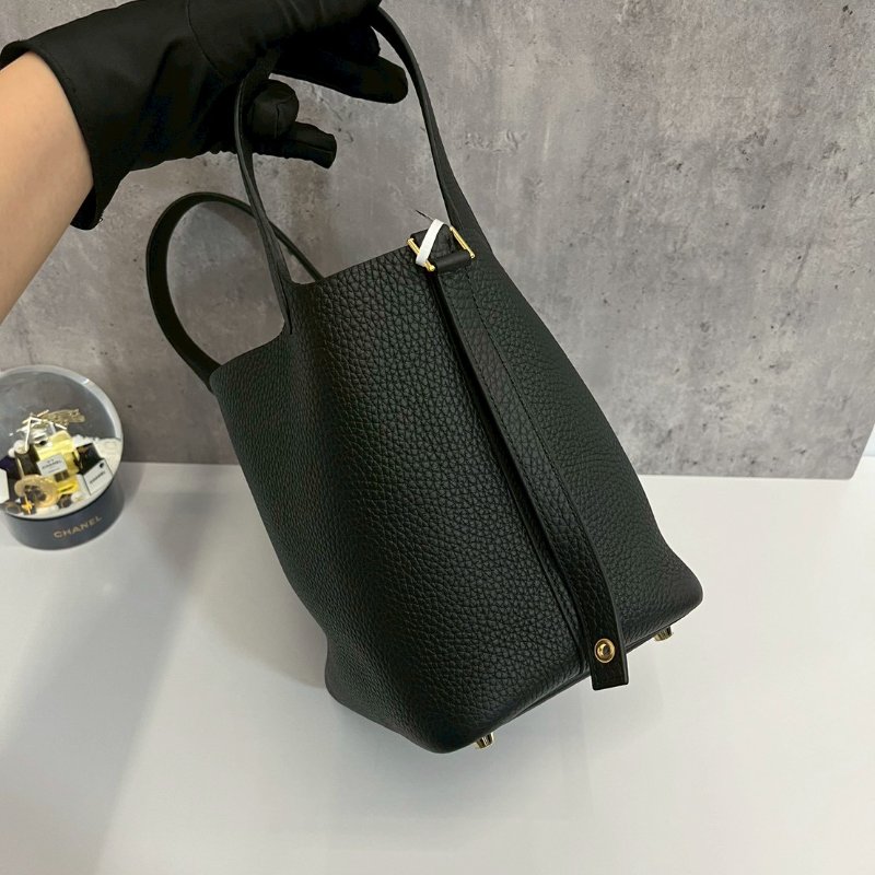 Hermes Picotin菜籃子18 黑金G刻 全新全配-3