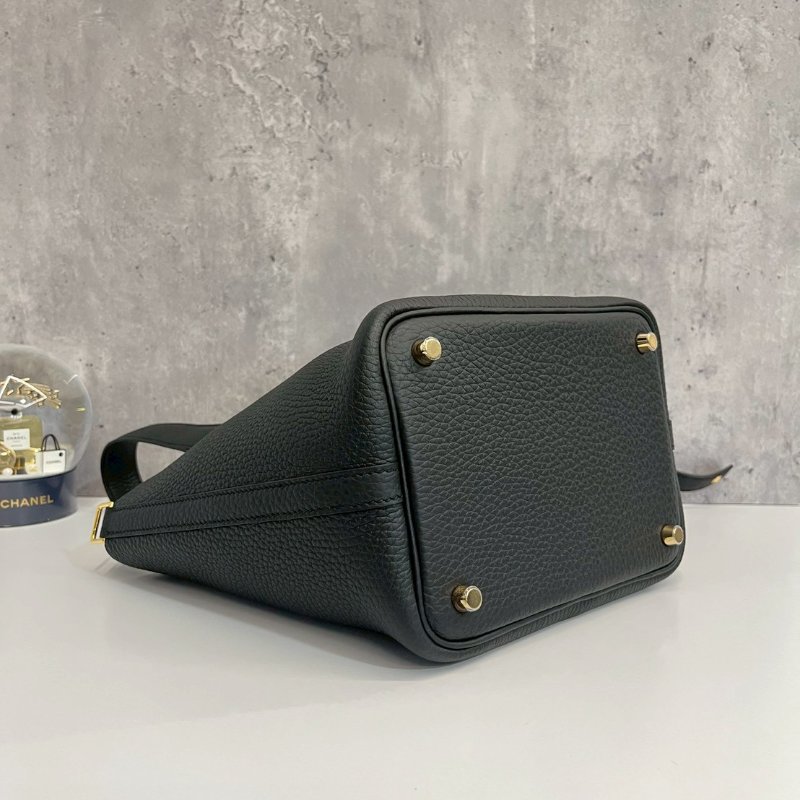 Hermes Picotin菜籃子18 黑金G刻 全新全配-4