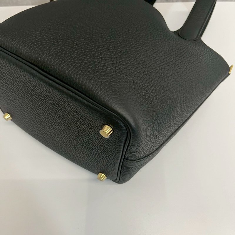 Hermes Picotin菜籃子18 黑金G刻 全新全配-11