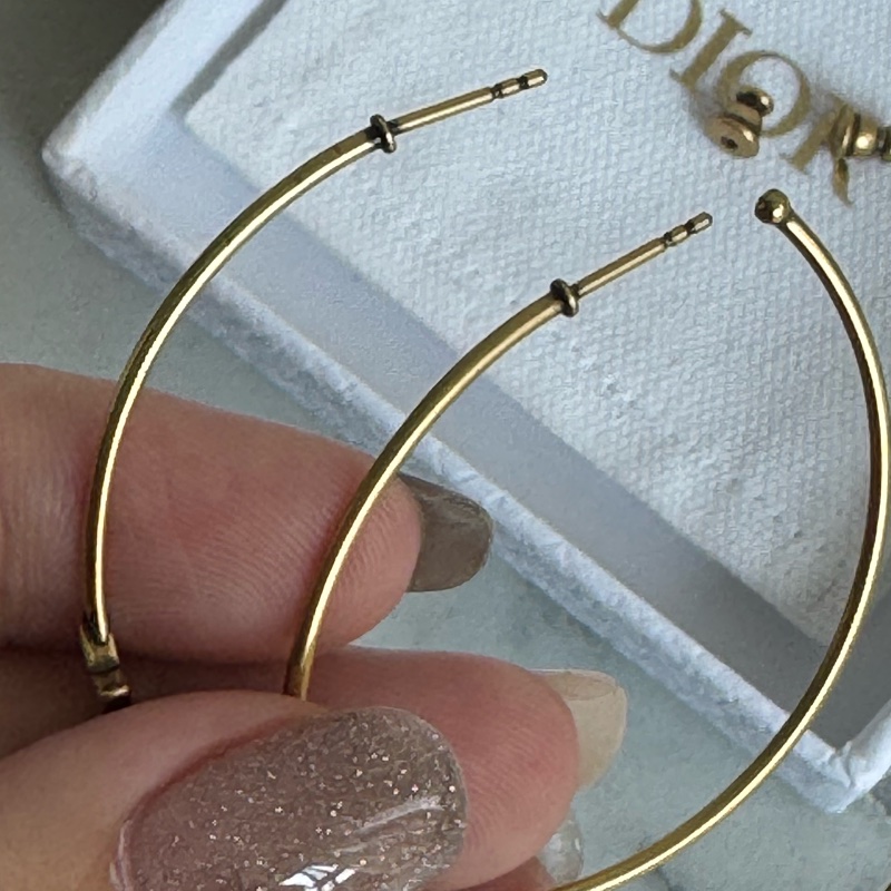 Dior金色半圓字母耳環❤️🔥❤️🔥❤️🔥-13