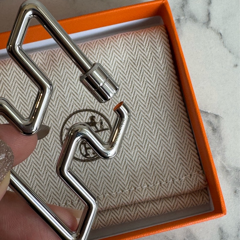 Hermea銀色H造型包釦/鑰匙圈-9