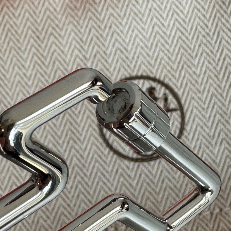 Hermea銀色H造型包釦/鑰匙圈-10