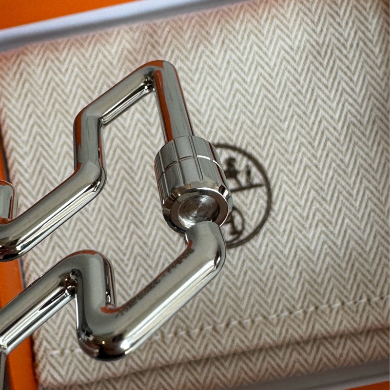 Hermea銀色H造型包釦/鑰匙圈-11