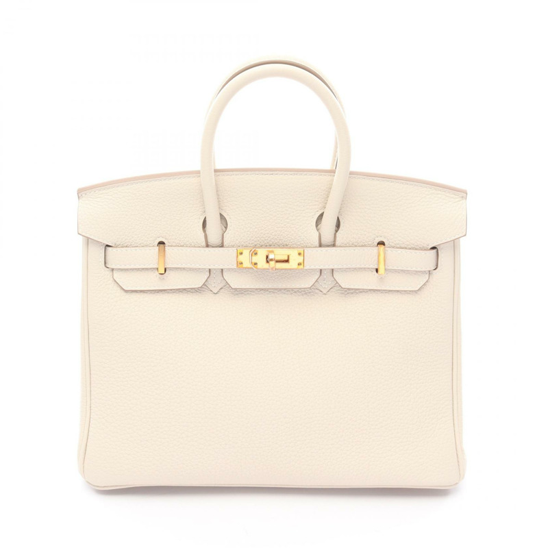 HERMES Birkin 25 手提包 Z Togo 皮革 craie 二手 女士 GHW-0