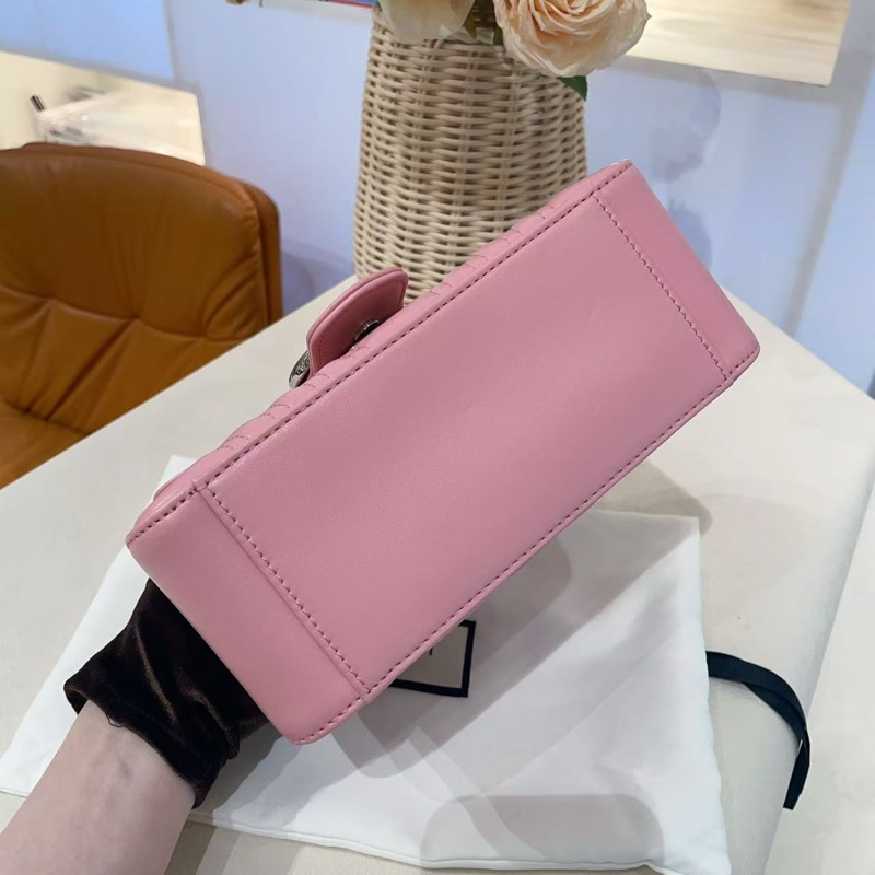 Gucci marmont粉色手提鏈條包-5
