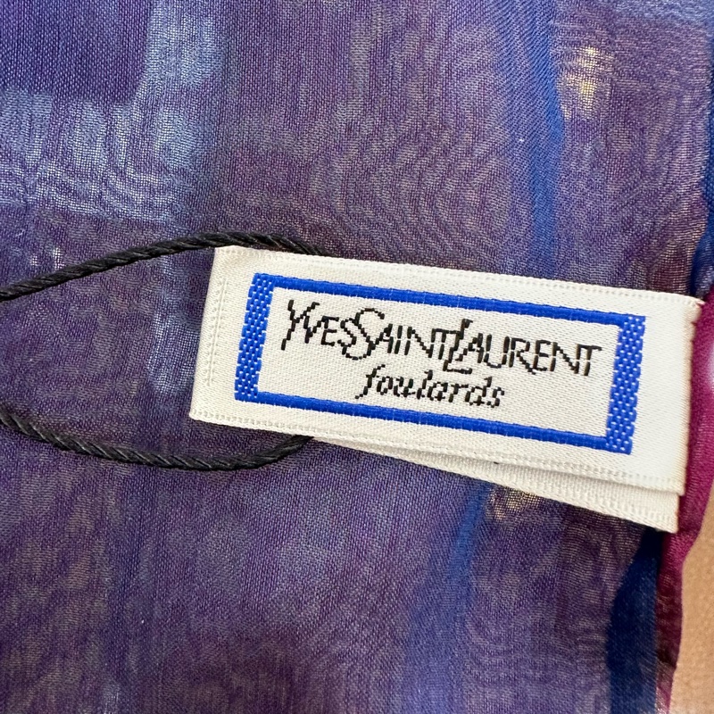 【赫蒂國際精品】 YSL 聖羅蘭 卡珊德拉圍巾 披肩 vintage-4