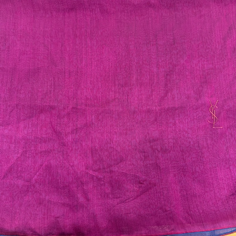 【赫蒂國際精品】 YSL 聖羅蘭 卡珊德拉圍巾 披肩 vintage-7