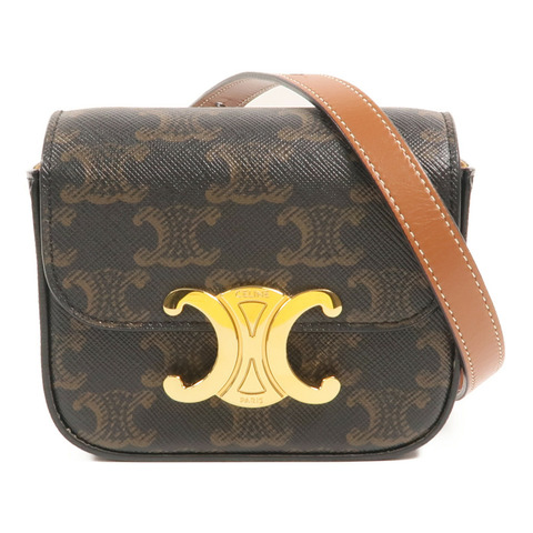 CELINE 塗層帆布Mini Claude肩背袋