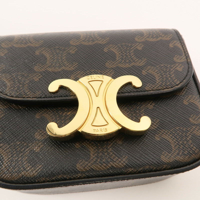 CELINE 塗層帆布Mini Claude肩背袋-9