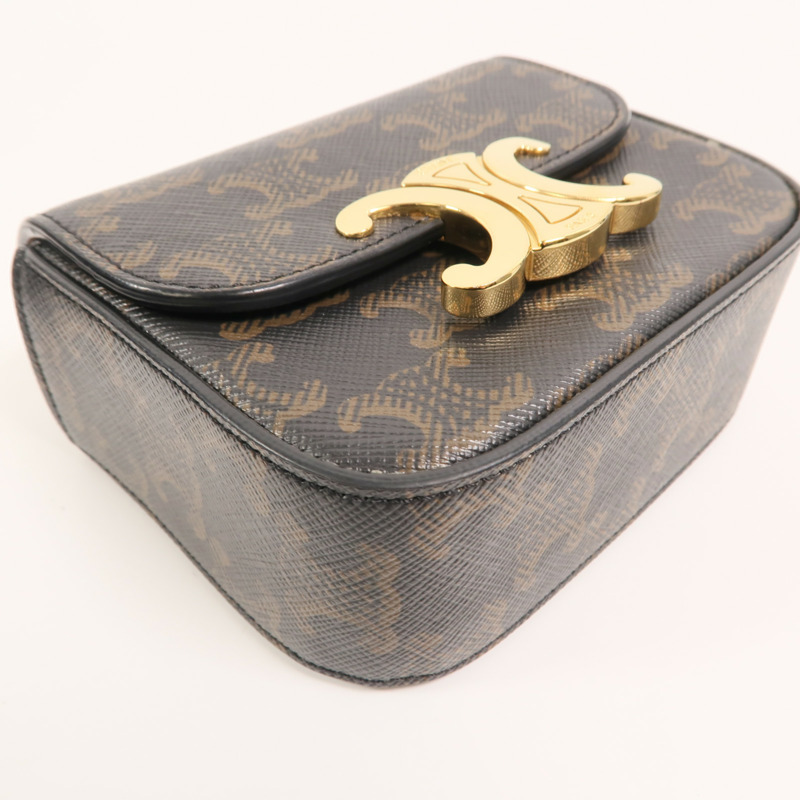 CELINE 塗層帆布Mini Claude肩背袋-10