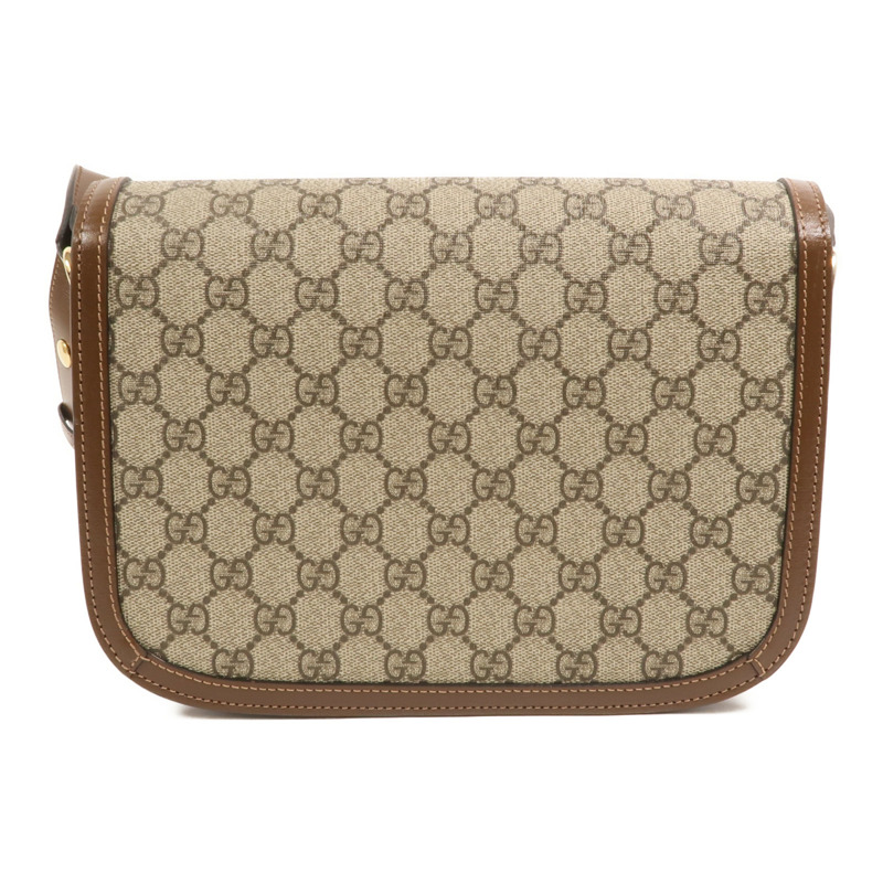 GUCCI 塗層帆布Horsebit1955肩背袋-1