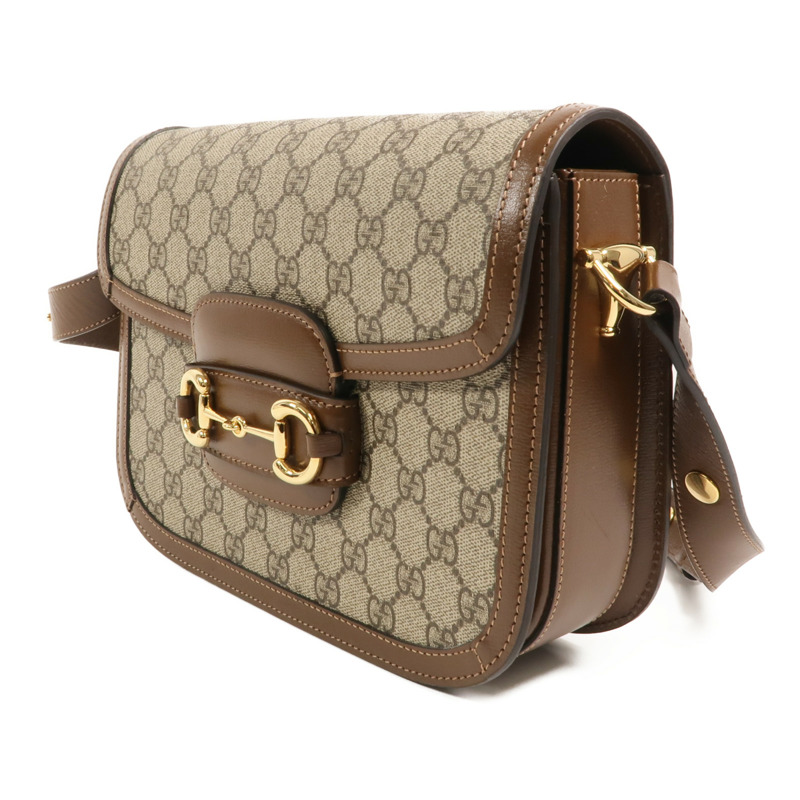GUCCI 塗層帆布Horsebit1955肩背袋-2