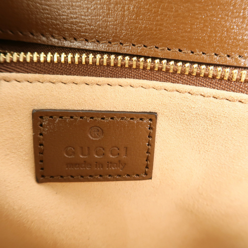 GUCCI 塗層帆布Horsebit1955肩背袋-5