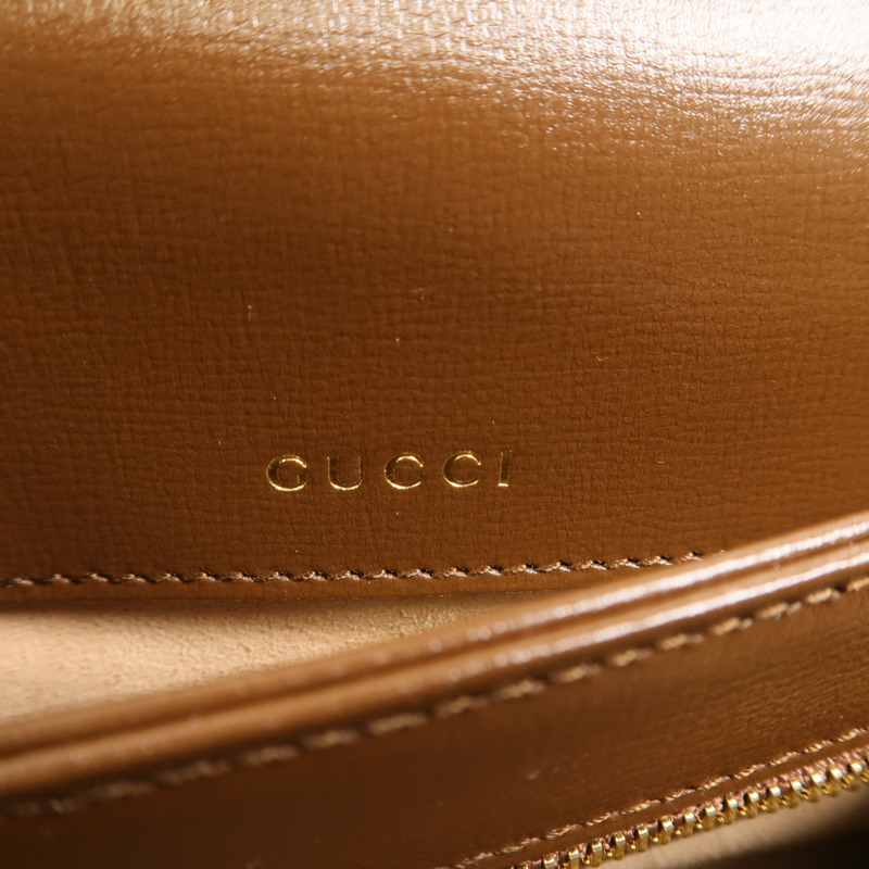 GUCCI 塗層帆布Horsebit1955肩背袋-8