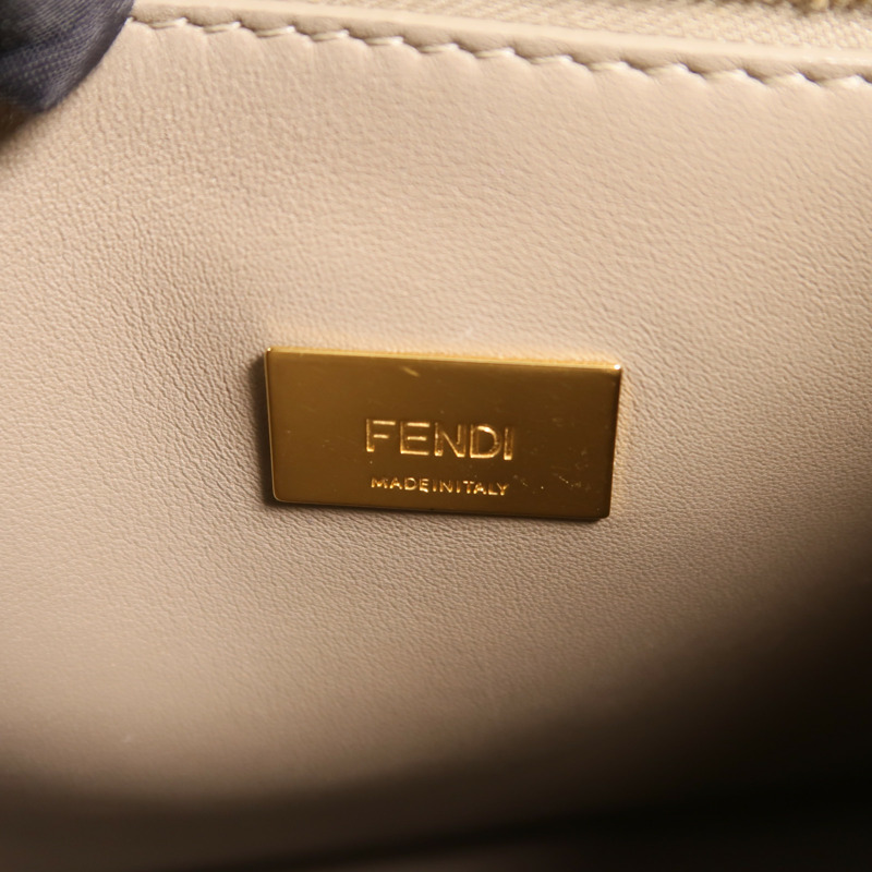 FENDI 牛皮皮革Peekaboo Small手挽肩背兩用袋-6