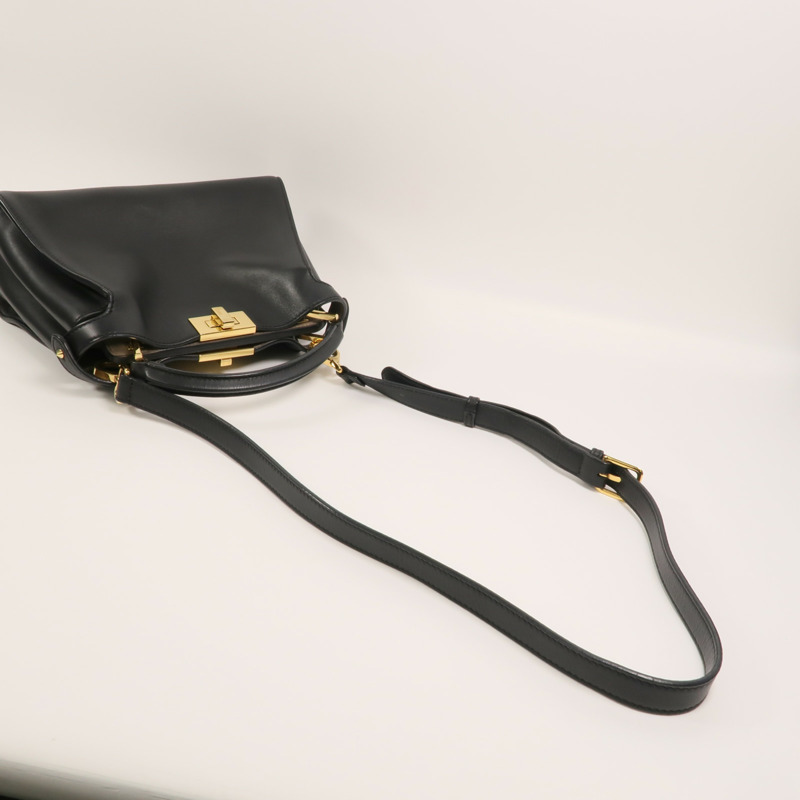 FENDI 牛皮皮革Peekaboo Small手挽肩背兩用袋-8