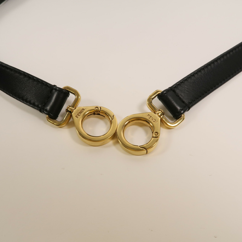 FENDI 牛皮皮革Peekaboo Small手挽肩背兩用袋-11