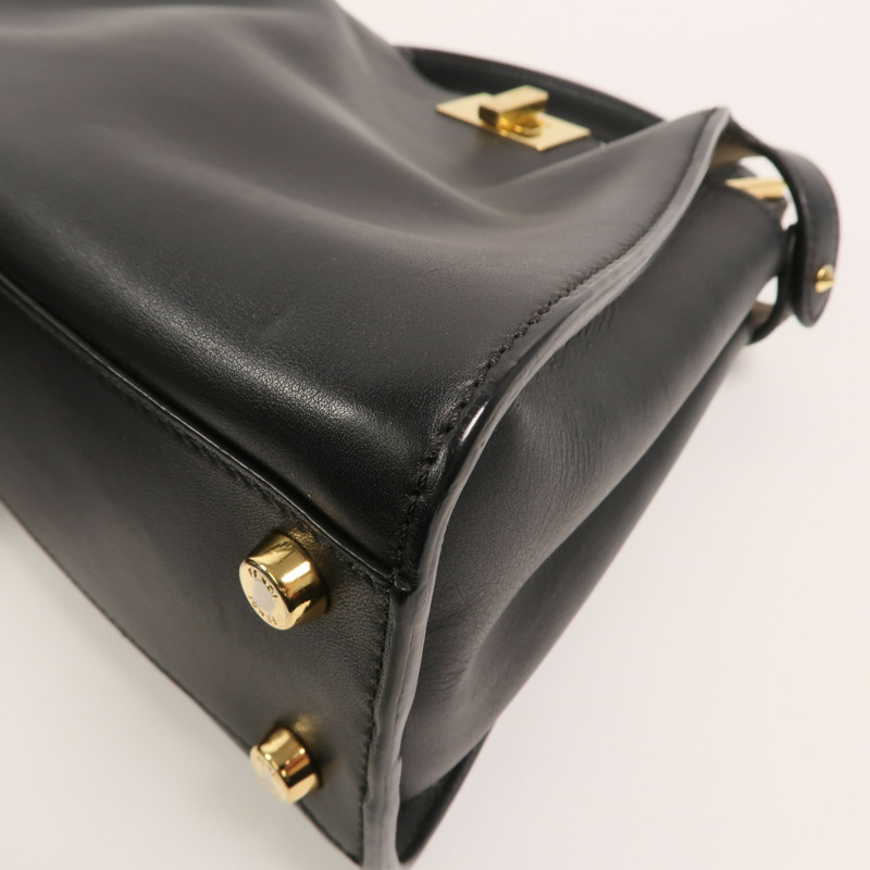 FENDI 牛皮皮革Peekaboo Small手挽肩背兩用袋-12