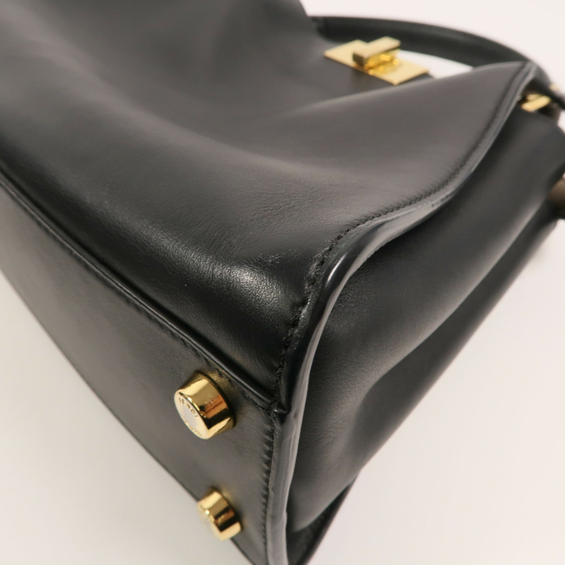 FENDI 牛皮皮革Peekaboo Small手挽肩背兩用袋-14