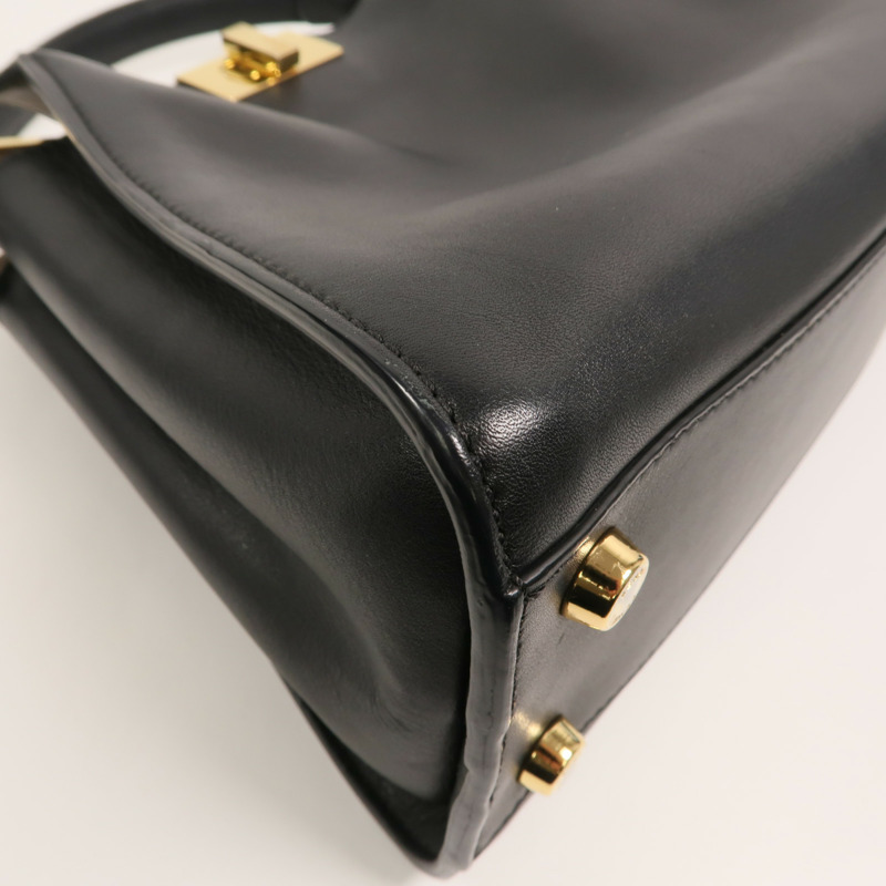 FENDI 牛皮皮革Peekaboo Small手挽肩背兩用袋-15