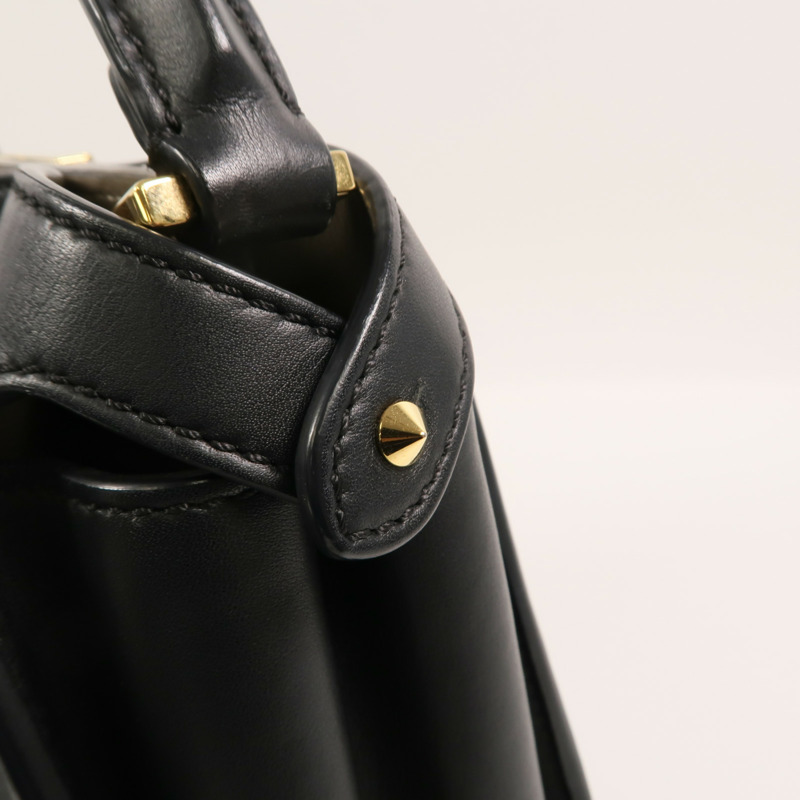 FENDI 牛皮皮革Peekaboo Small手挽肩背兩用袋-16