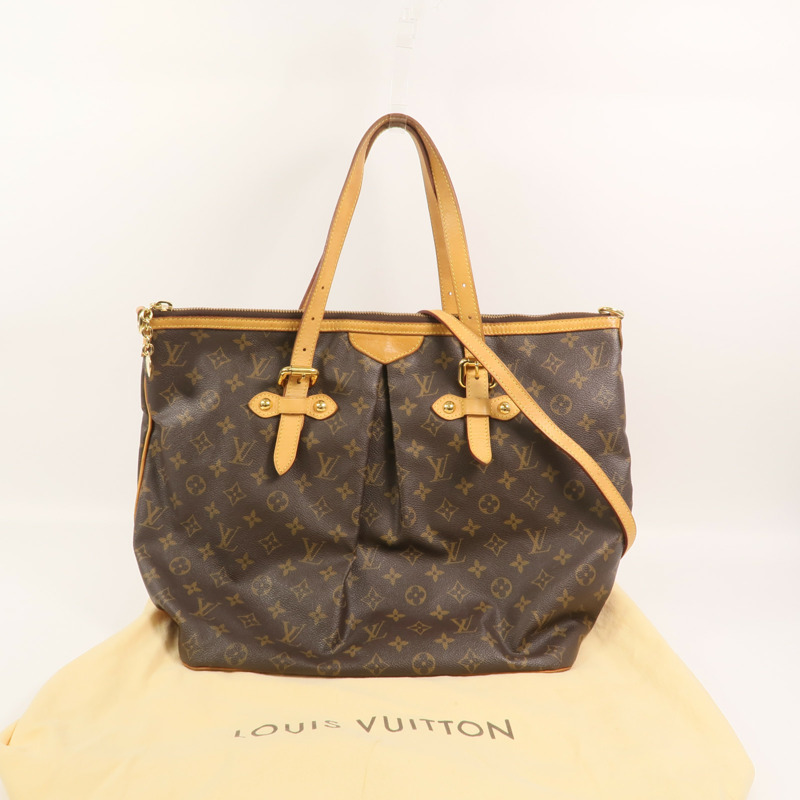 LOUIS VUITTON Monogram Palermo GM金扣手挽肩背兩用袋-9