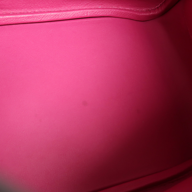 HERMES Evercolor皮革Lindy 30手挽肩背兩用袋Rose Pourpre-15