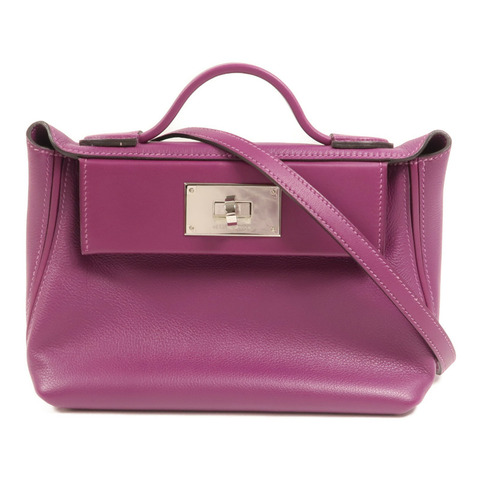 HERMES Evercolor皮革24/24 Mini手挽肩背兩用袋Anemone