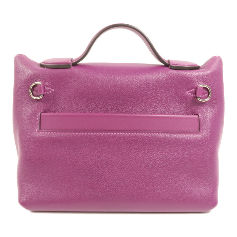 HERMES Evercolor皮革24/24 Mini手挽肩背兩用袋Anemone-1