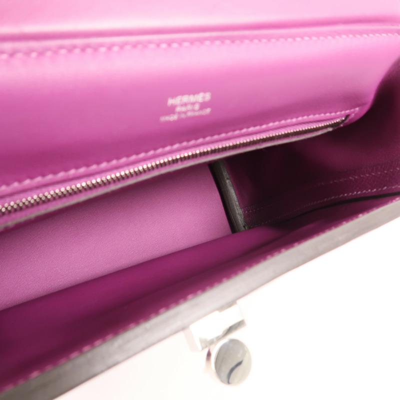 HERMES Evercolor皮革24/24 Mini手挽肩背兩用袋Anemone-4