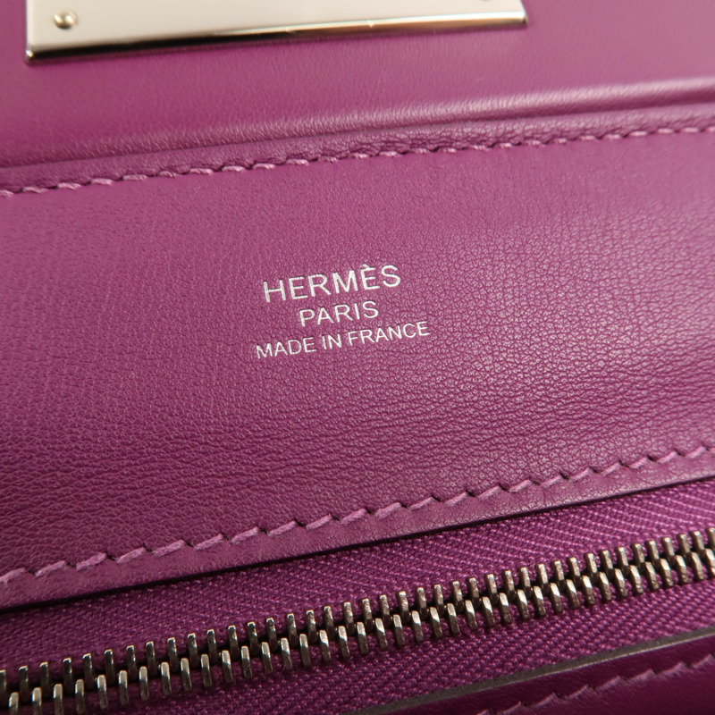 HERMES Evercolor皮革24/24 Mini手挽肩背兩用袋Anemone-5