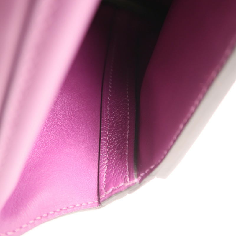 HERMES Evercolor皮革24/24 Mini手挽肩背兩用袋Anemone-6