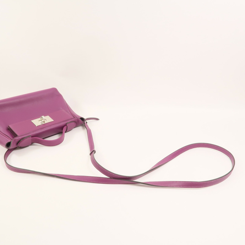 HERMES Evercolor皮革24/24 Mini手挽肩背兩用袋Anemone-7