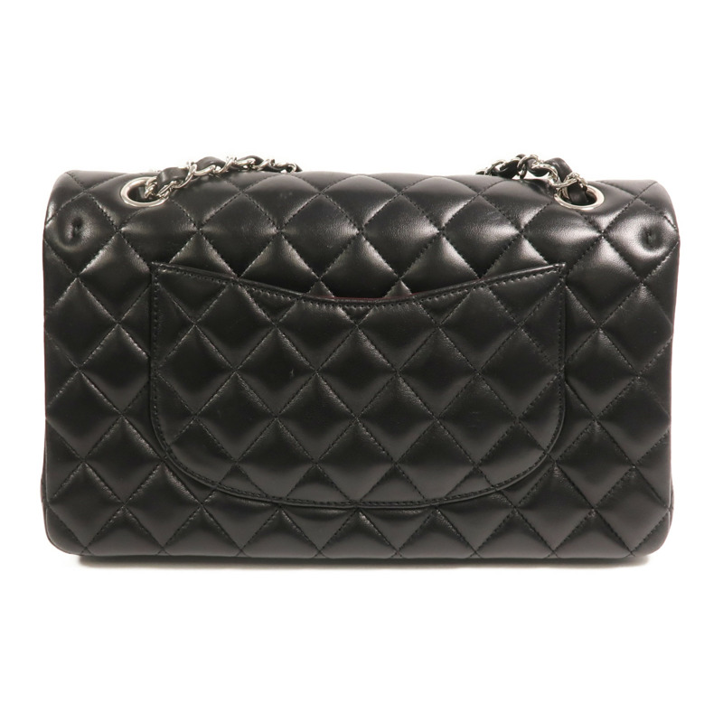 CHANEL 羊皮皮革Classic 25銀扣鏈帶肩背袋-1